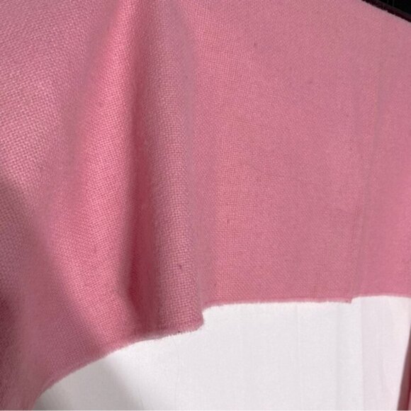 Vintage Pendleton Pink 100% Virgin Wool Long Scarf With Fringe - Picture 11 of 16